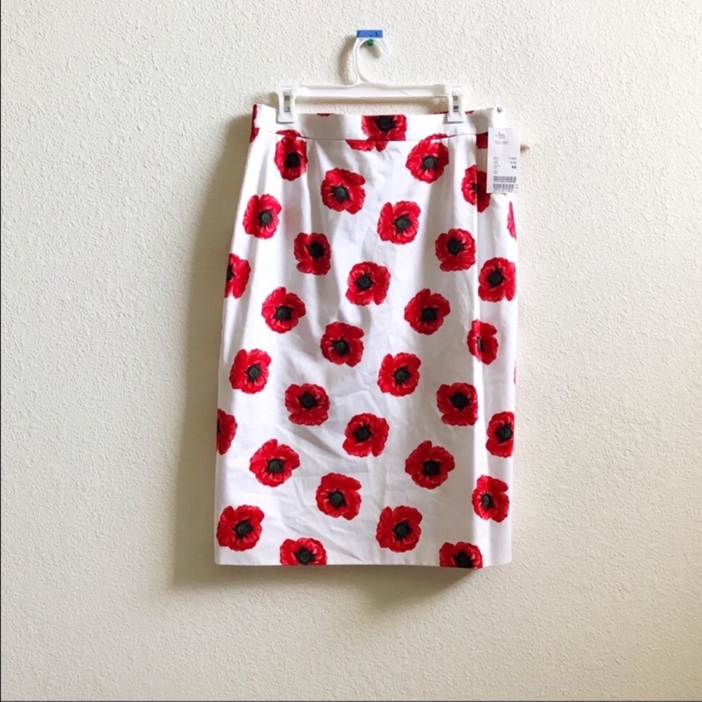 Escada Poppy Print Rock Skirt
